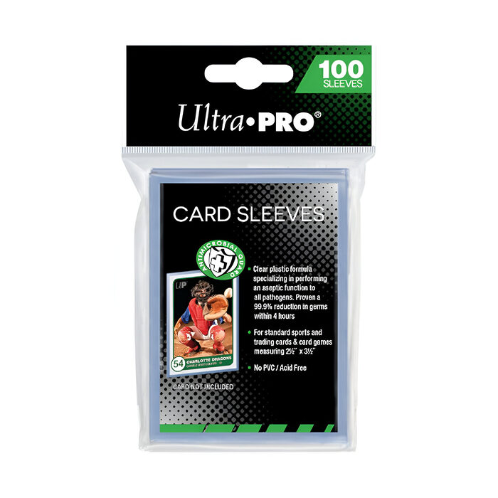 Ultra Pro – 2-1/2 Inch x 3-1/2 Inch Antimicrobial Card Sleeves 100 Pack