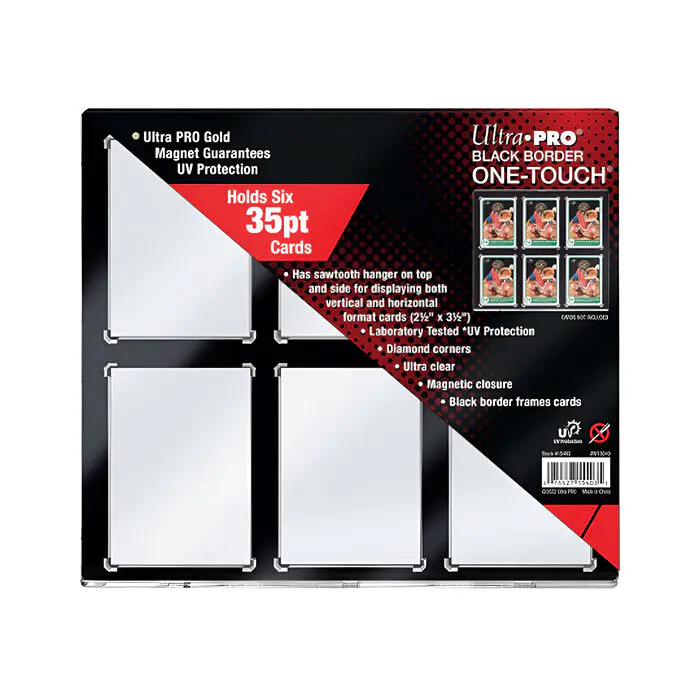 Ultra Pro – 6 Pocket Black Border UV One-Touch Magnetic Holder 3