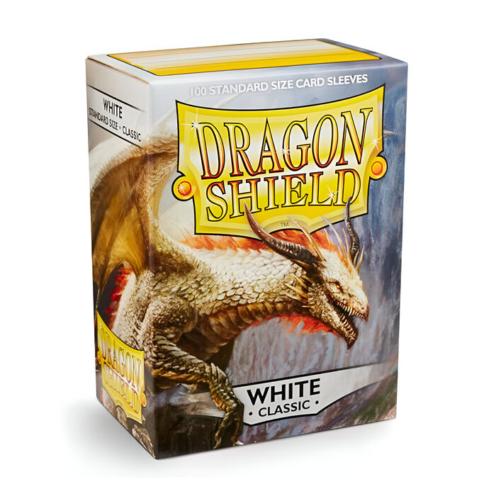 Dragon Shield – Classic Standard Size Sleeves 100pk – White (10 Packs)