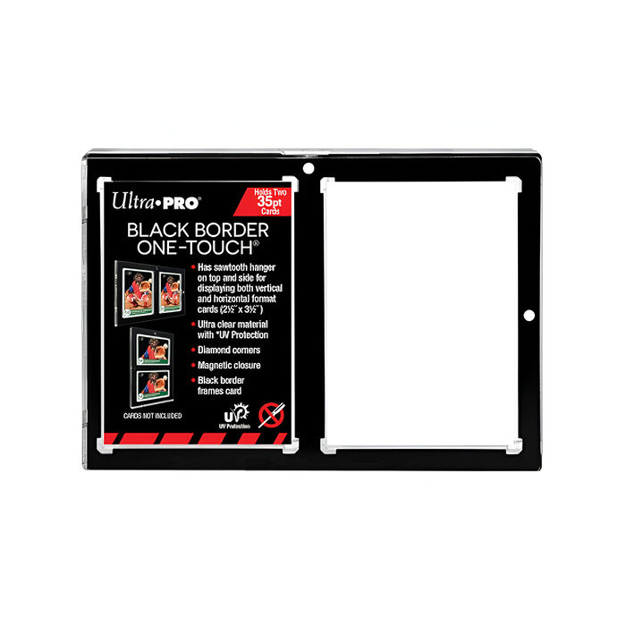 Ultra Pro – 35pt 2-Card Black Border UV ONE-TOUCH Magnetic Holder