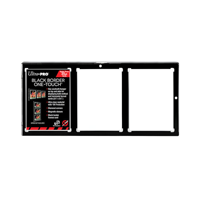 Ultra Pro – 35pt 3-Card Black Border UV ONE-TOUCH Magnetic Holder