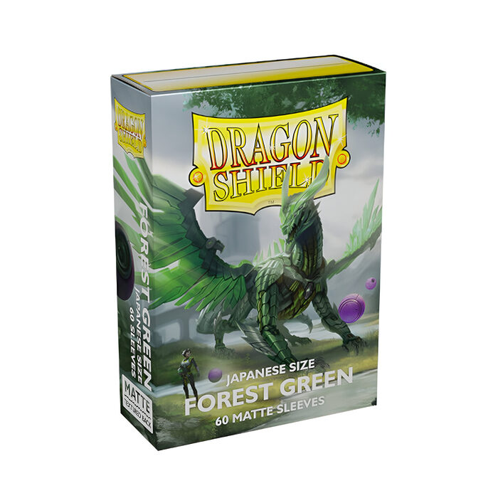 Dragon Shield – Matte Japanese Size Sleeves 60pk – Forest Green (10 Packs)