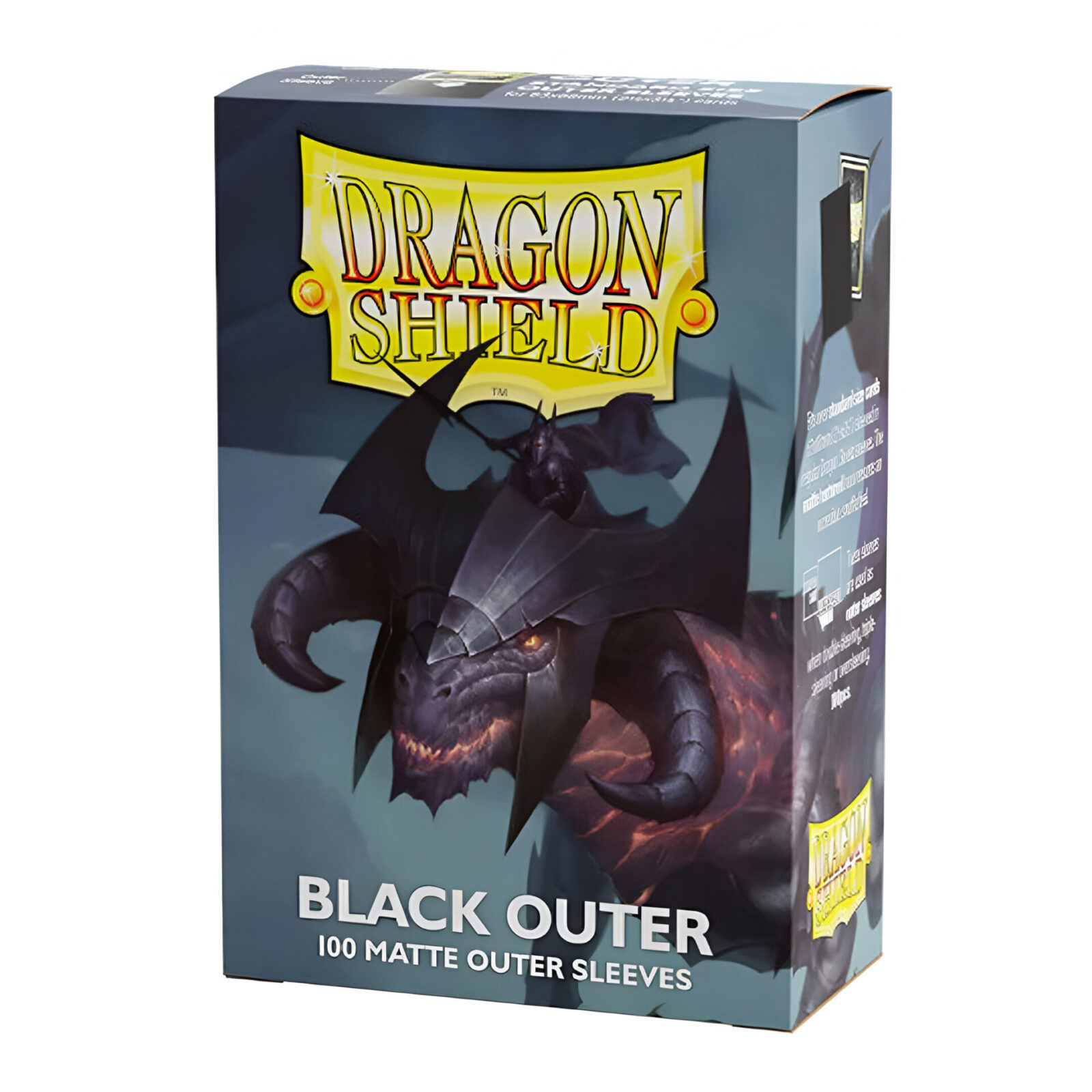 Dragon Shield – Standard Size Outer Sleeves 100pk – Matte Black (10 Packs)