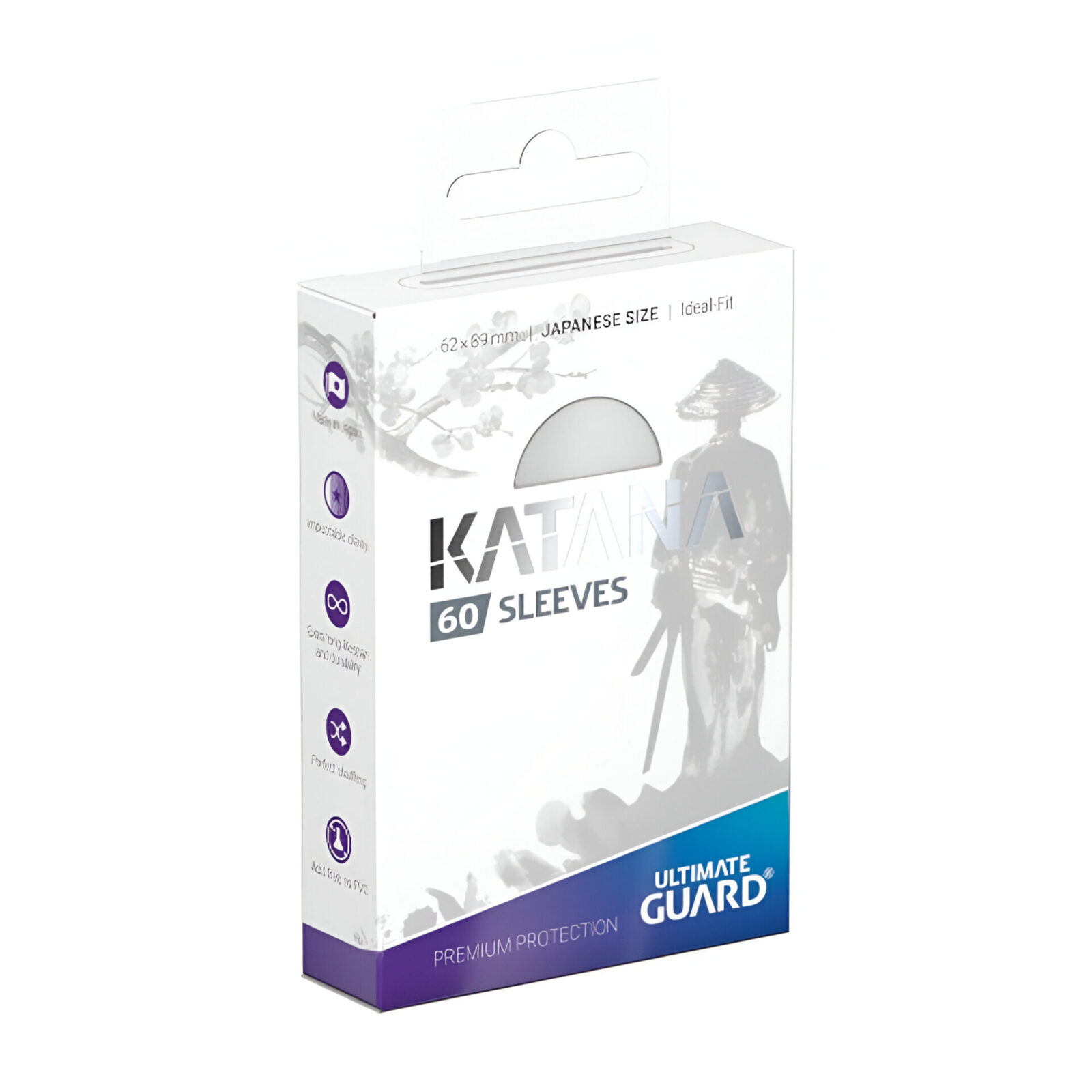 Ultimate Guard – Katana Sleeves – Japanese Size -White 60 Packs