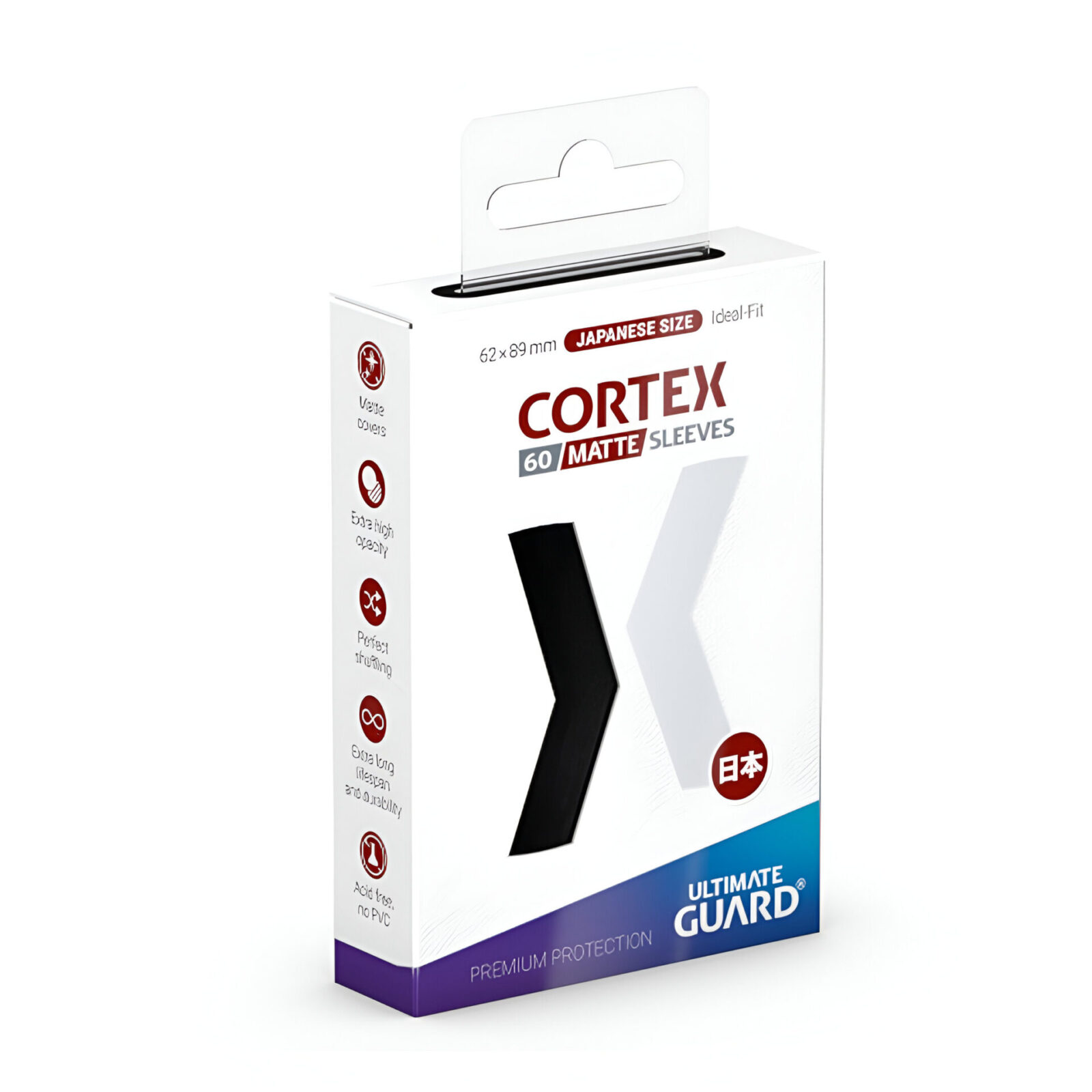 Ultimate Guard – Cortex Sleeves Japanese Size – Matte Black 60 Packs