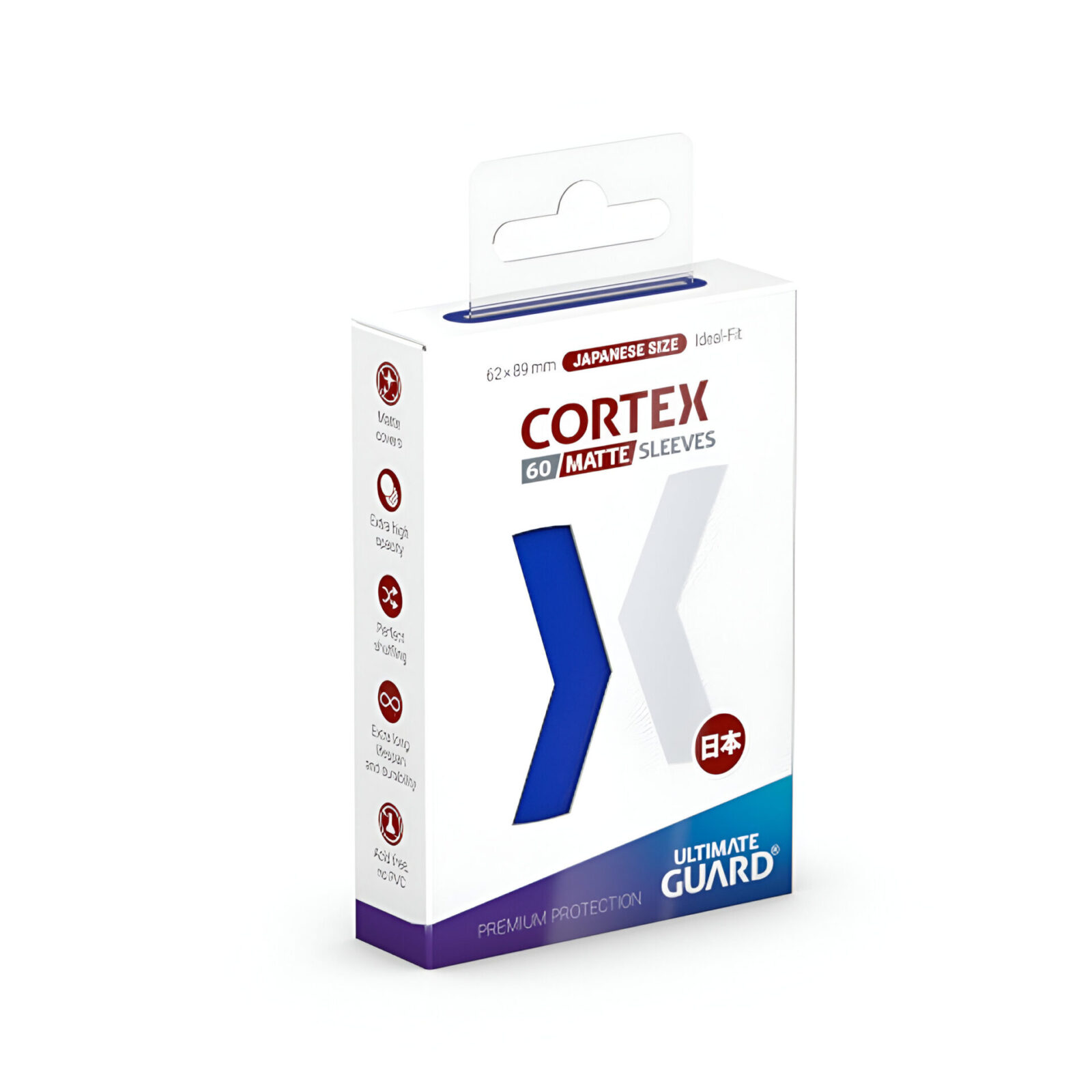 Ultimate Guard – Cortex Sleeves Japanese Size – Matte Blue 60 Packs