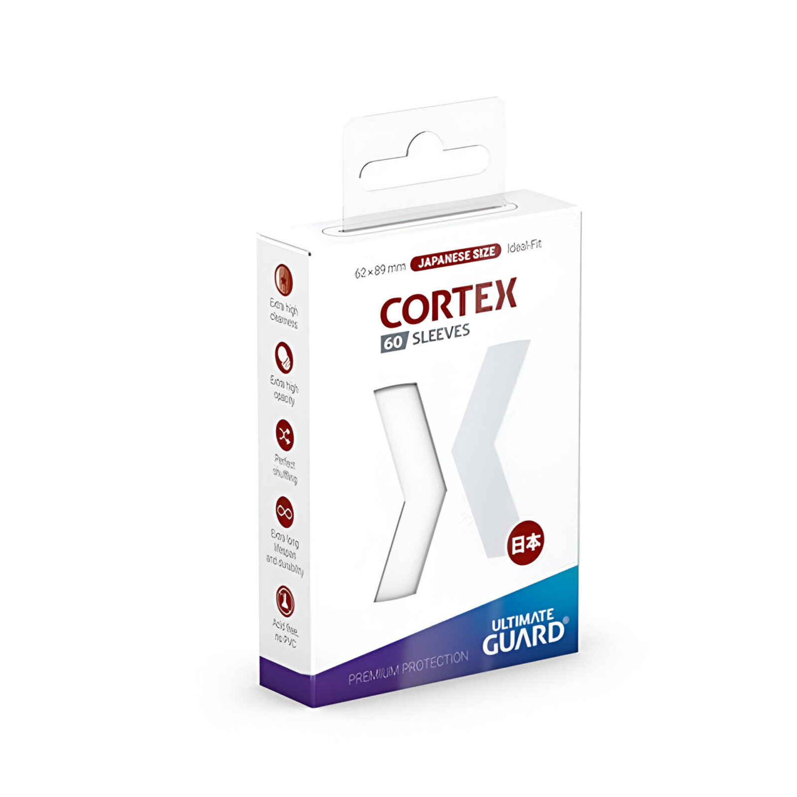 Ultimate Guard – Cortex Sleeves Japanese Size – White 60 Packs