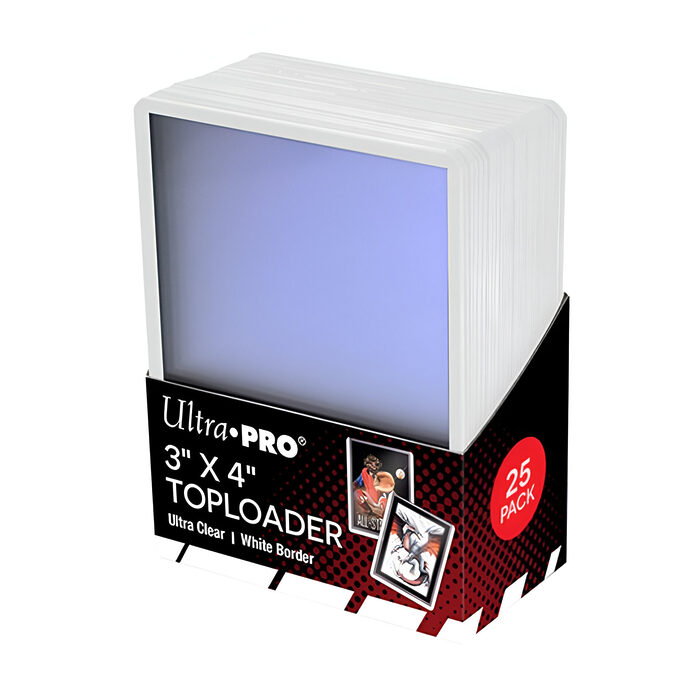 Ultra Pro – 3 x 4 Inch White Border Toploader 25 Pack