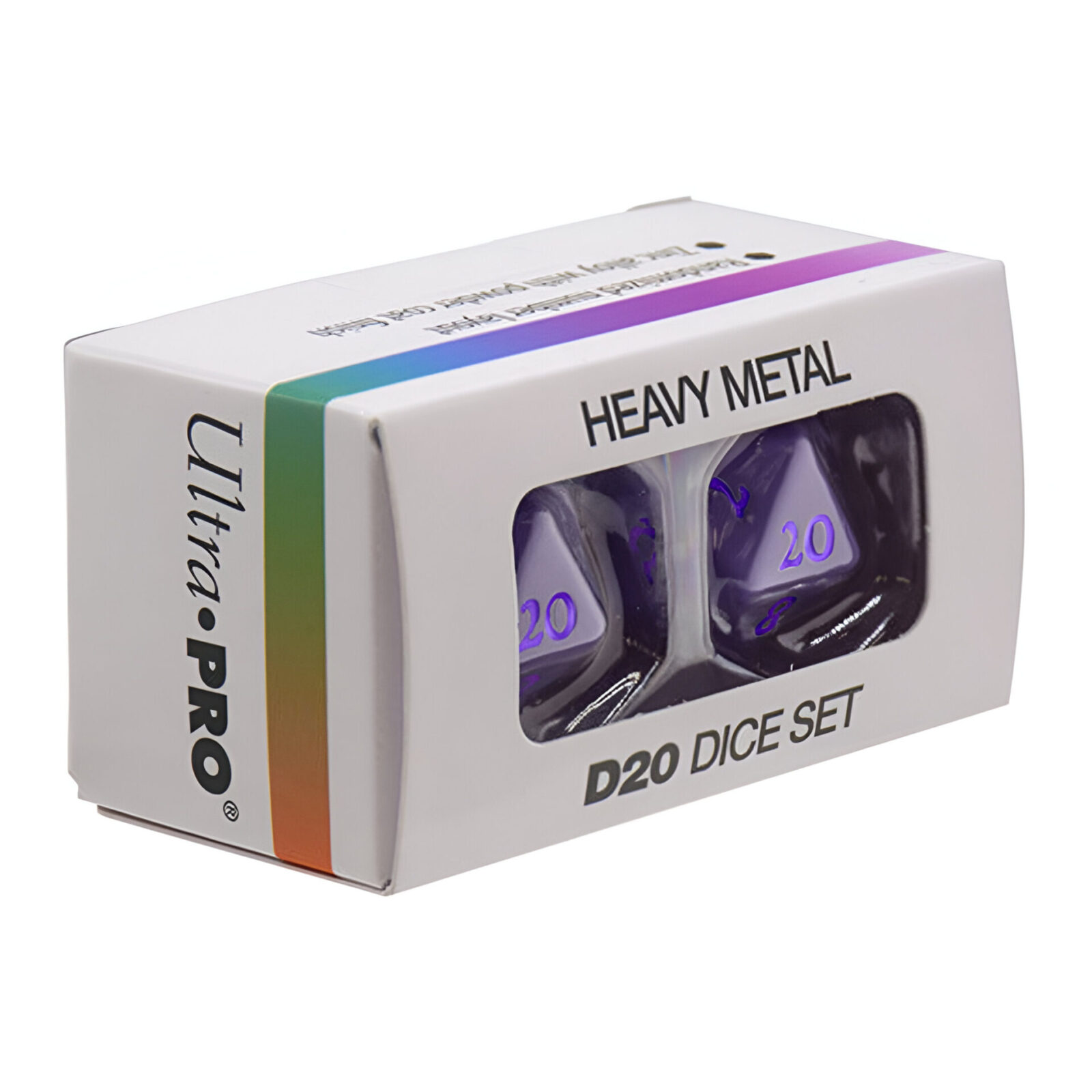 Ultra Pro – Vivid Heavy Metal D20 Dice Set 2 Pack – Purple