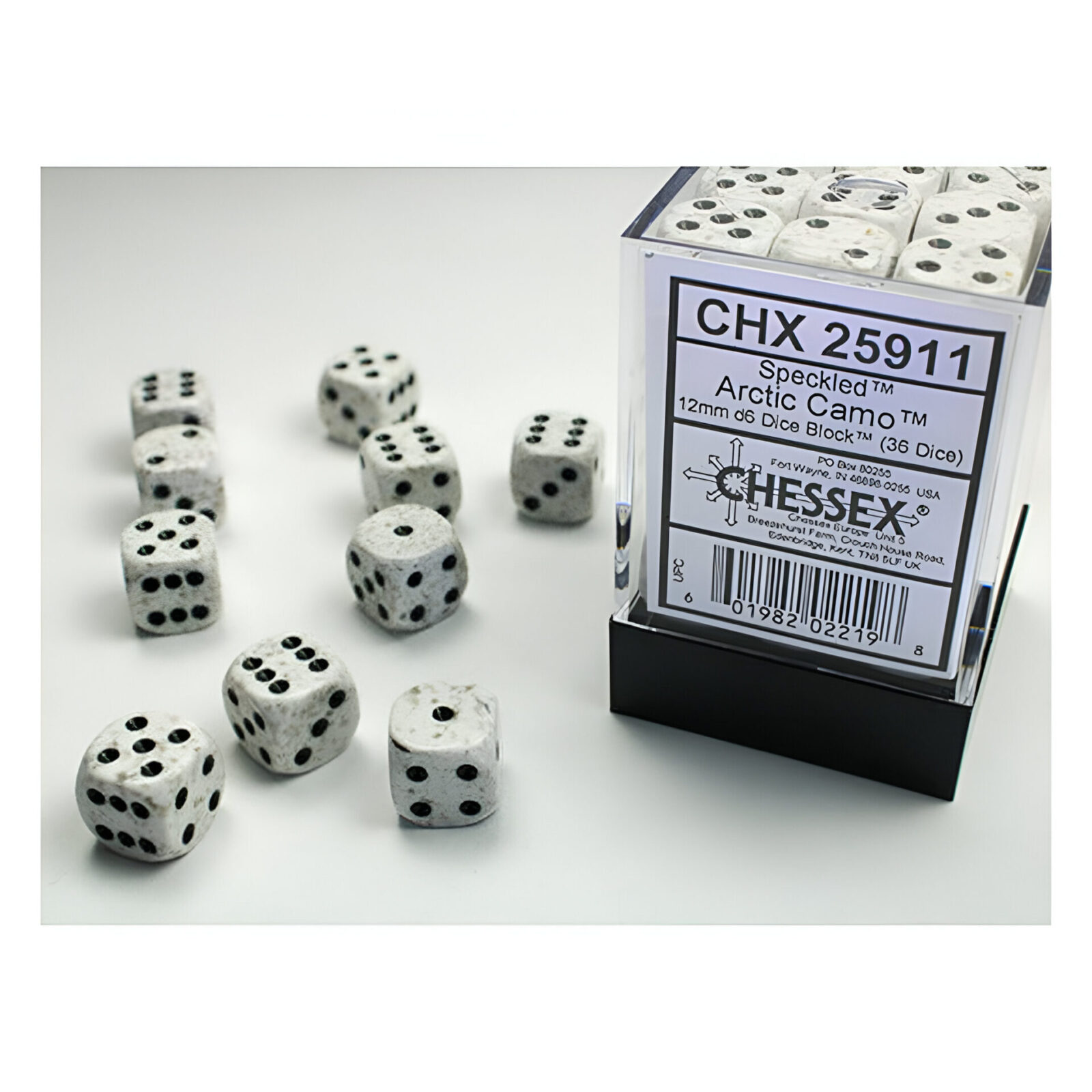 Chessex – Speckled 12mm D6 Dice Block – Arctic Camo