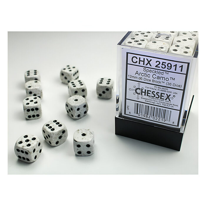 Chessex – Speckled 12mm D6 Dice Block – Arctic Camo