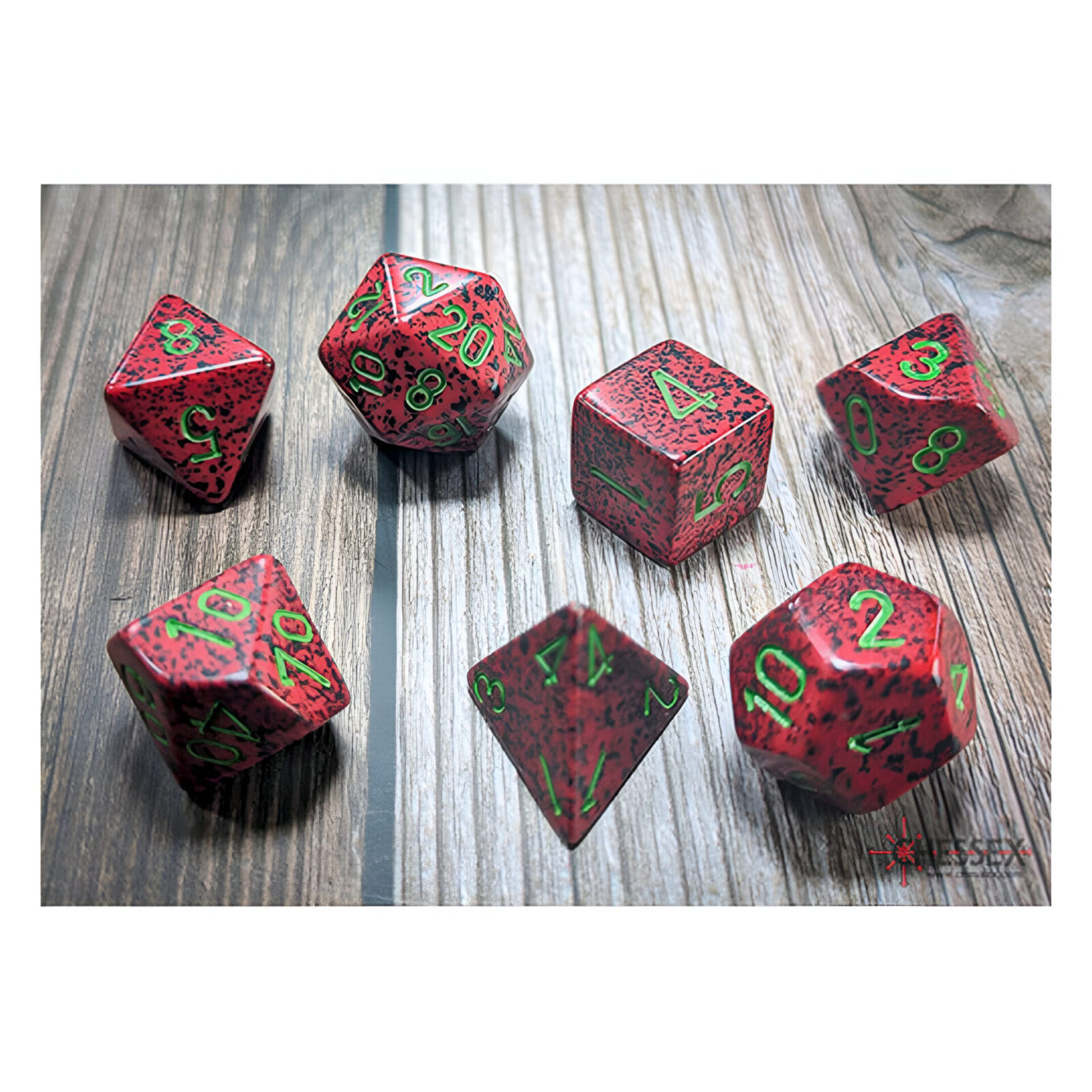 Chessex – Polyhedral 7 Dice Set – Strawberry