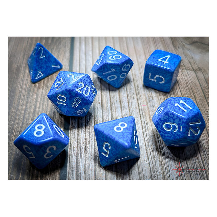 Chessex – Speckled Polyhedral 7 Dice Set – Water