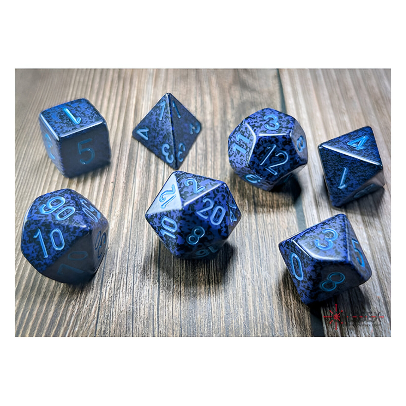 Chessex – Speckled Polyhedral 7 Dice Set – Cobalt