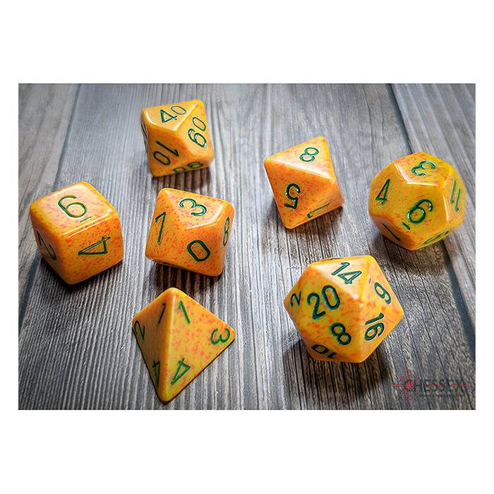 Chessex – Speckled Polyhedral 7 Dice Set – Lotus