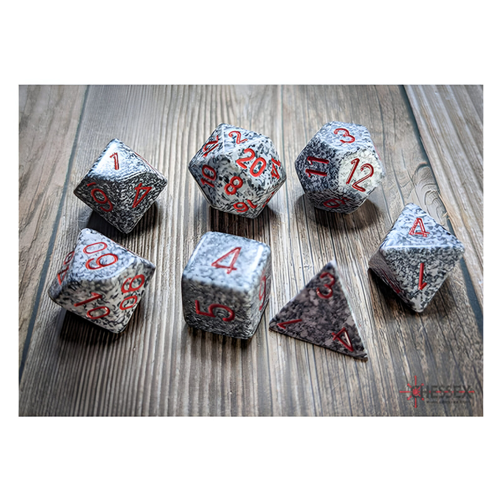 Chessex – Speckled Polyhedral 7 Dice Set – Granite