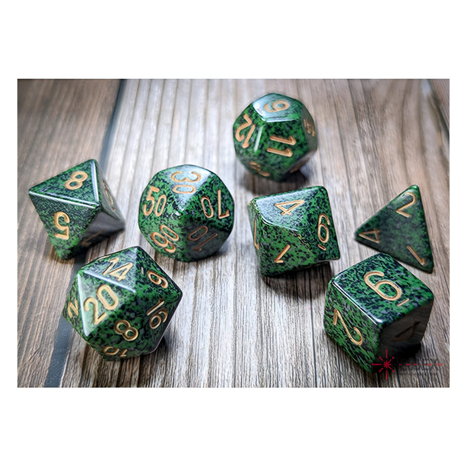 Chessex – Speckled Polyhedral 7 Dice Set – Golden Recon