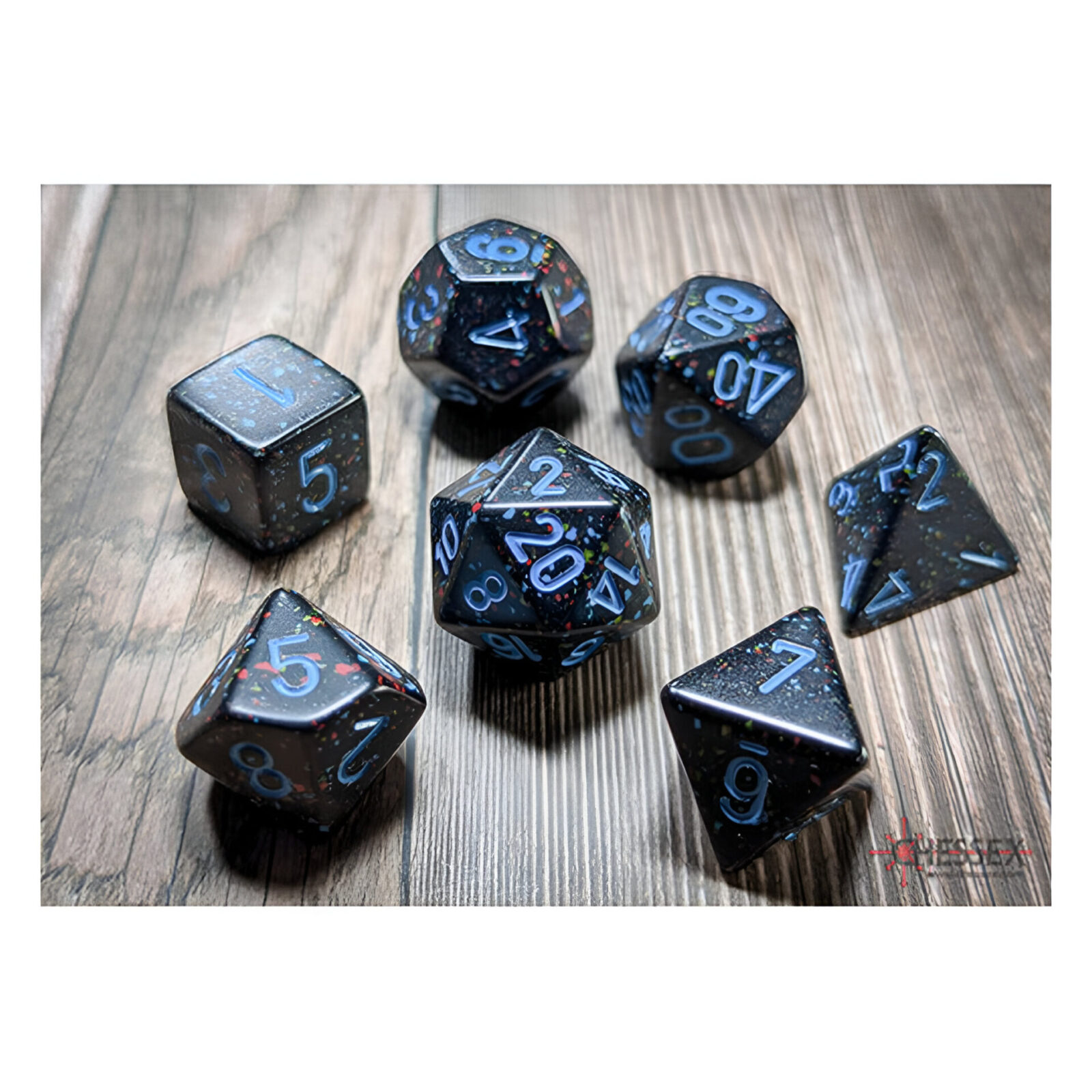 Chessex – Speckled Polyhedral 7 Dice Set – Blue Stars