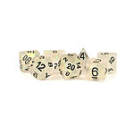 Fanroll – 16mm Resin Polyhedral Dice Set: Icy Opal Clear