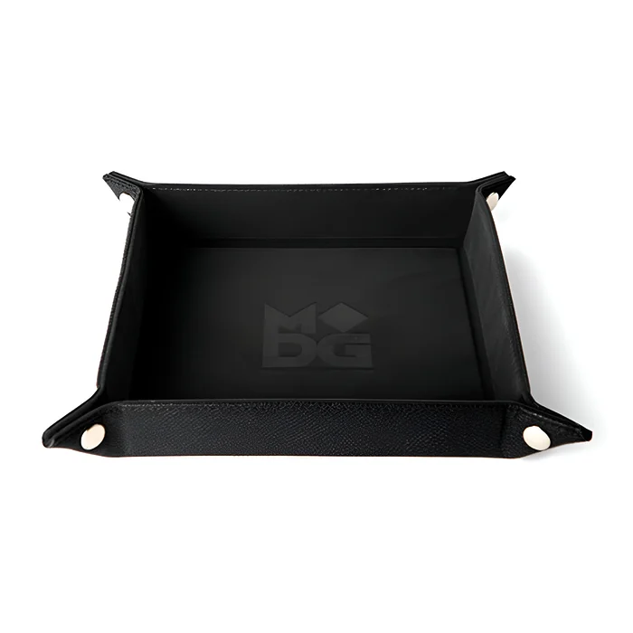 Fanroll – Fold Up Velvet Dice Tray w/ PU Leather Backing – Black 3