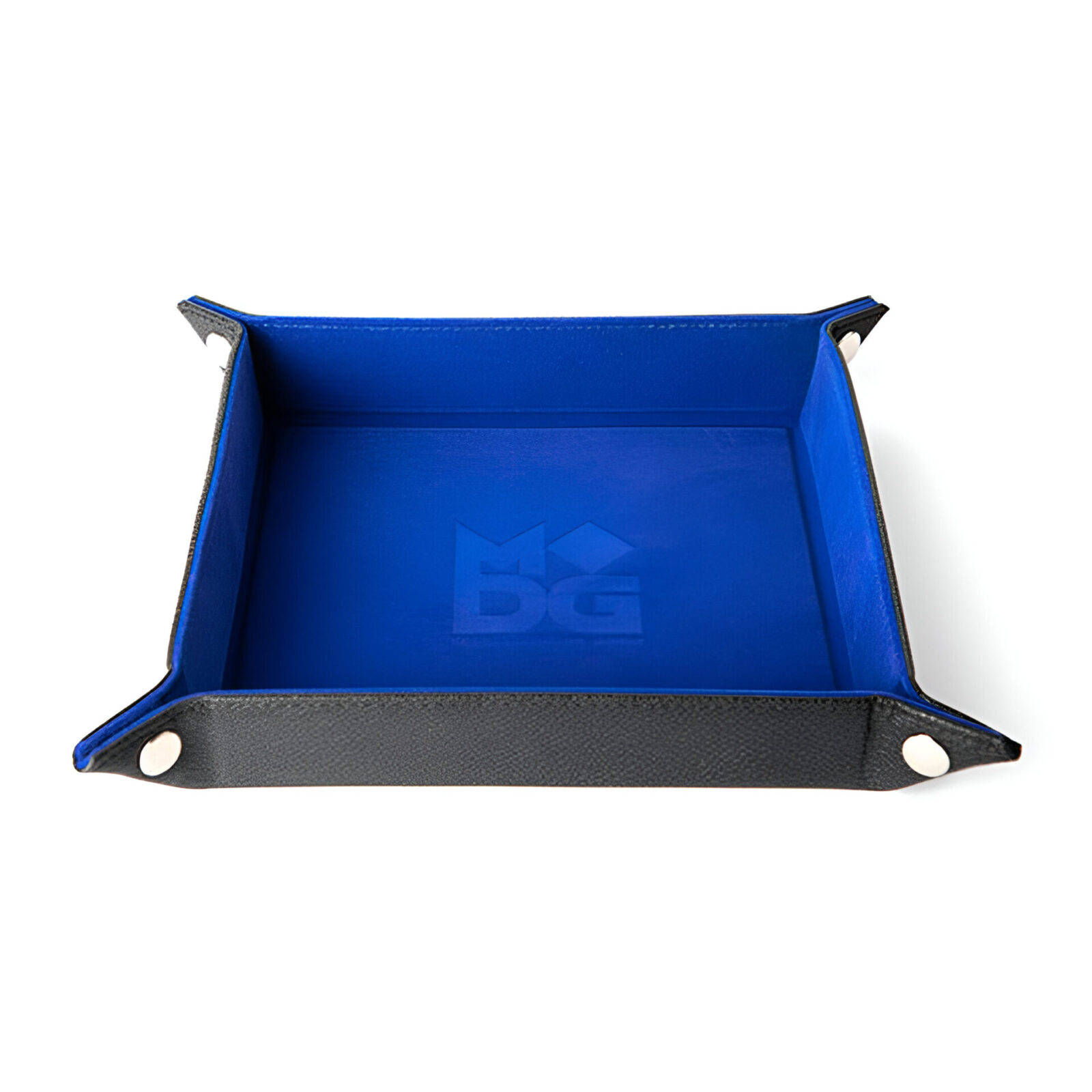 Fanroll – Fold Up Velvet Dice Tray w/ PU Leather Backing – Blue