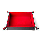 Fanroll – Fold Up Velvet Dice Tray w/ PU Leather Backing – Red