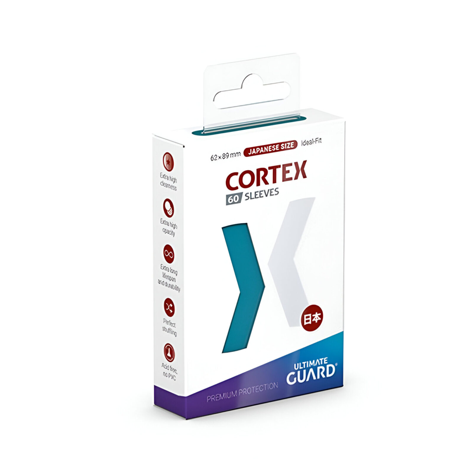 Ultimate Guard – Cortex Sleeves Japanese Size – Petrol 60 Packs