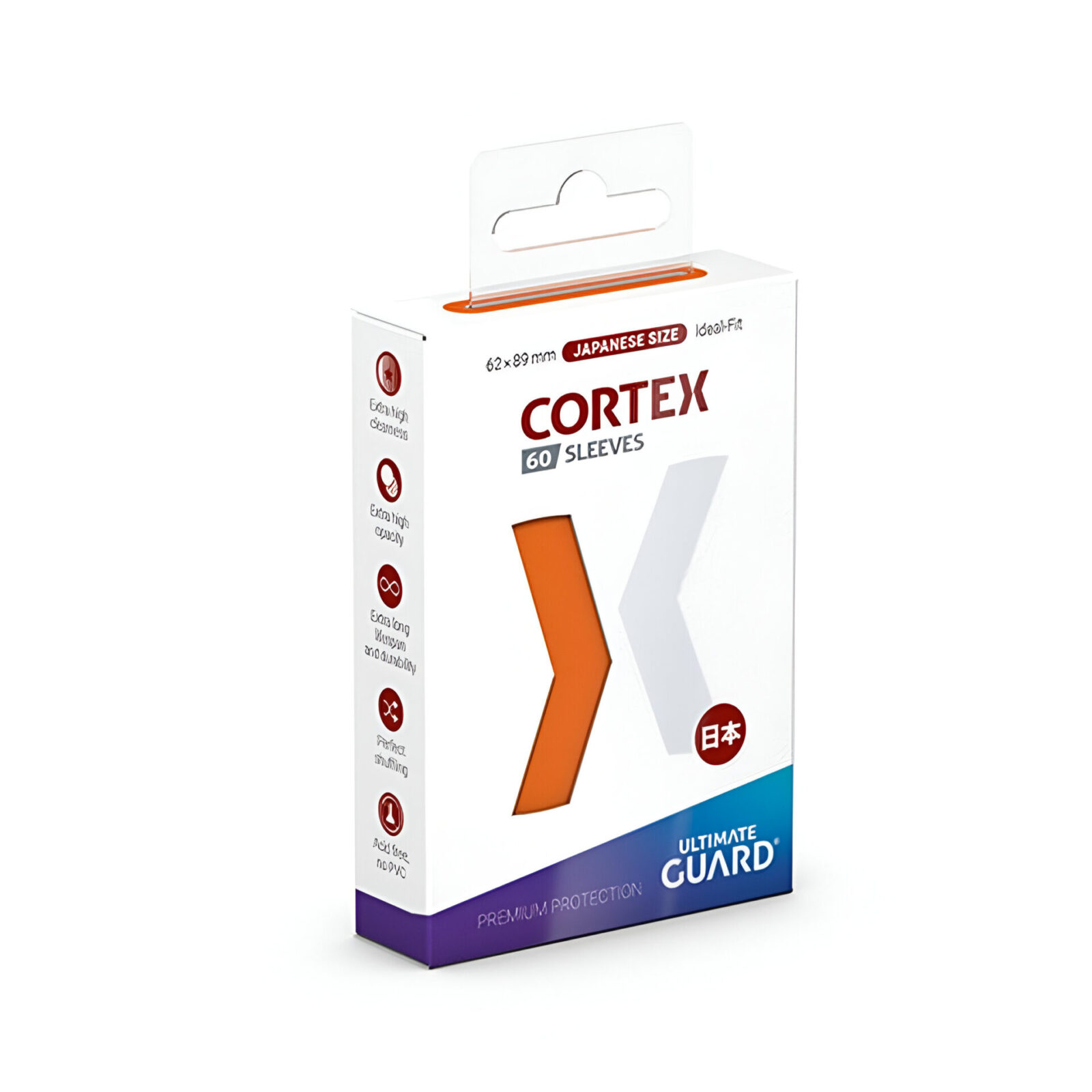 Ultimate Guard – Cortex Sleeves Japanese Size – Orange 60 Packs