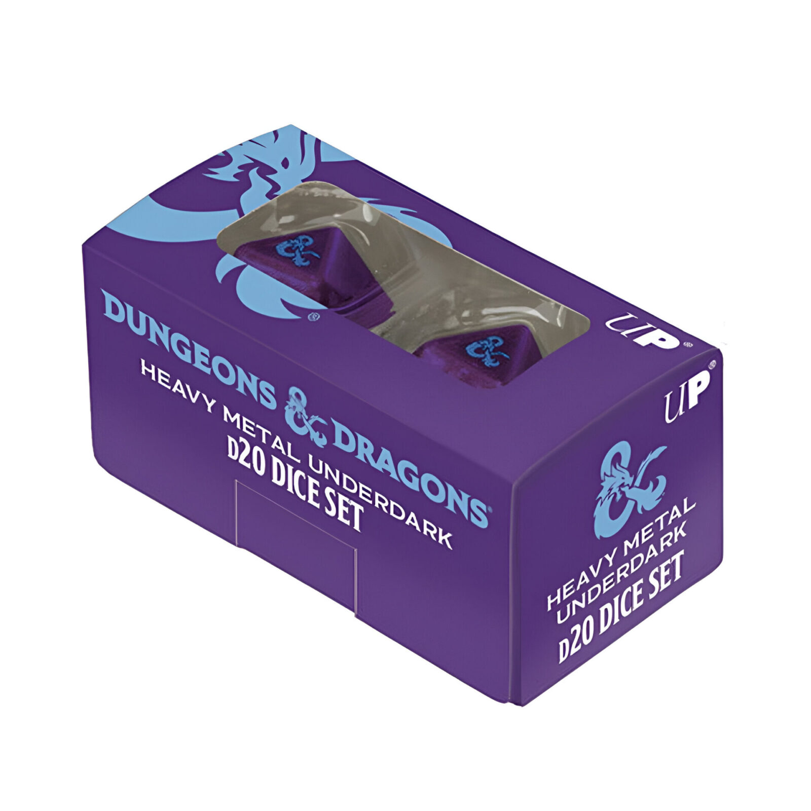 Ultra Pro – Dungeons & Dragons – 2 x D20 Heavy Metal Dice – Phandelver Campaign – Royal Purple and Sky Blue