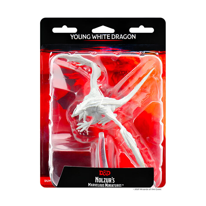 WizKids – D&D Nolzurs Marvelous Miniatures: Young White Dragon – Wave 9