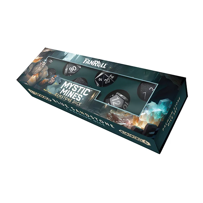 Fanroll – Mystic Mines Gemstone Stone Poly 16mm Dice Set – Blue Sandstone 3
