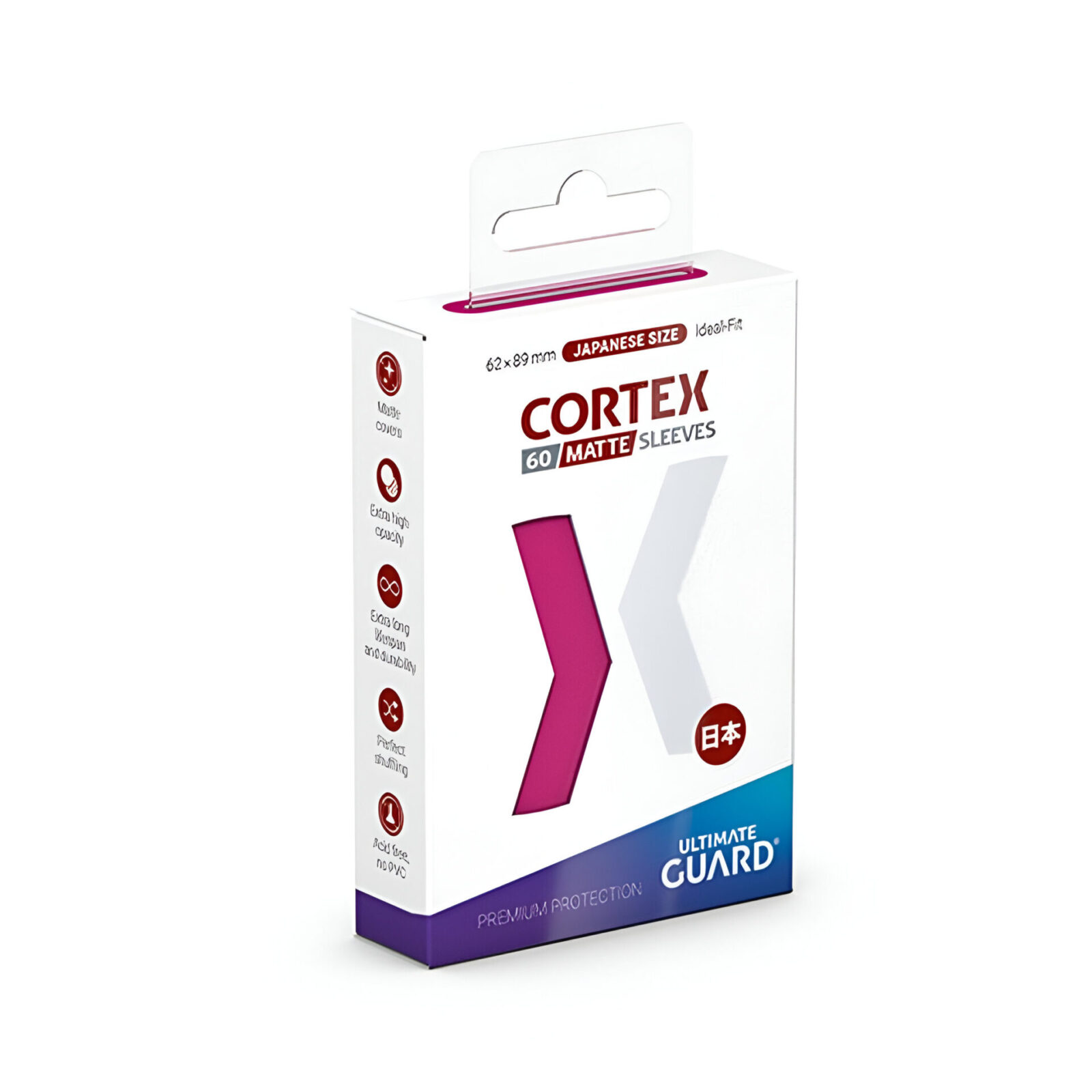 Ultimate Guard – Cortex Sleeves Japanese Size – Matte Pink 60 Packs