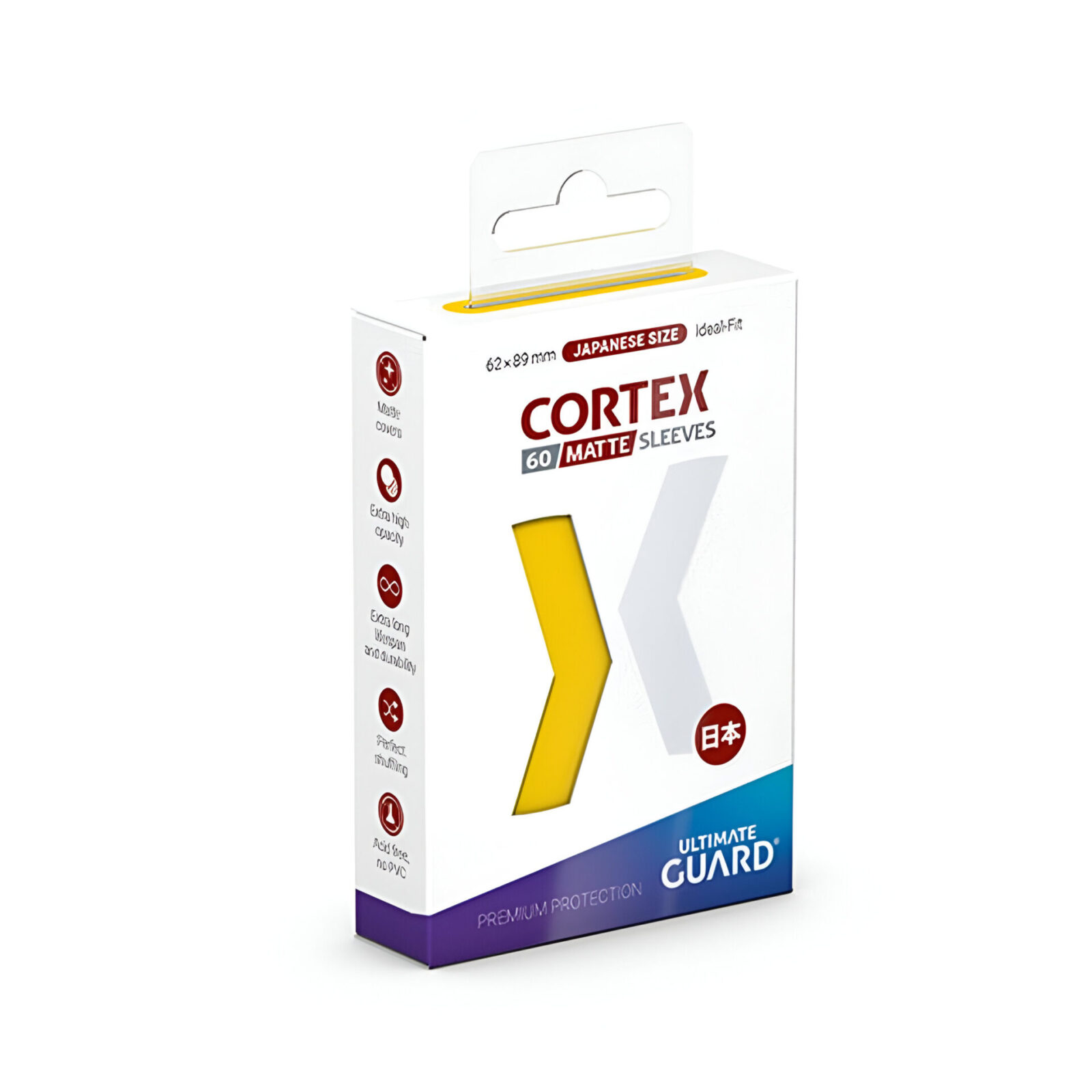 Ultimate Guard – Cortex Sleeves Japanese Size – Matte Yellow 60 Packs