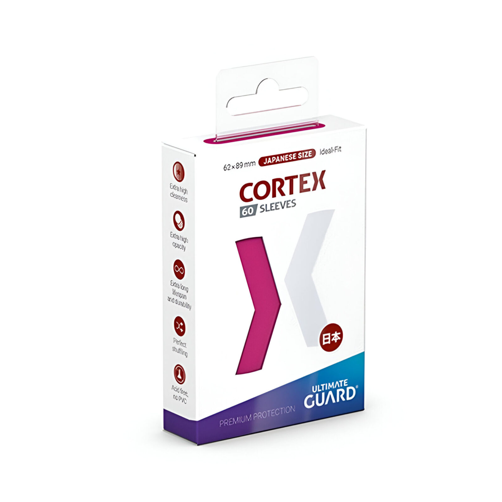 Ultimate Guard – Cortex Sleeves Japanese Size – Pink 60 Packs