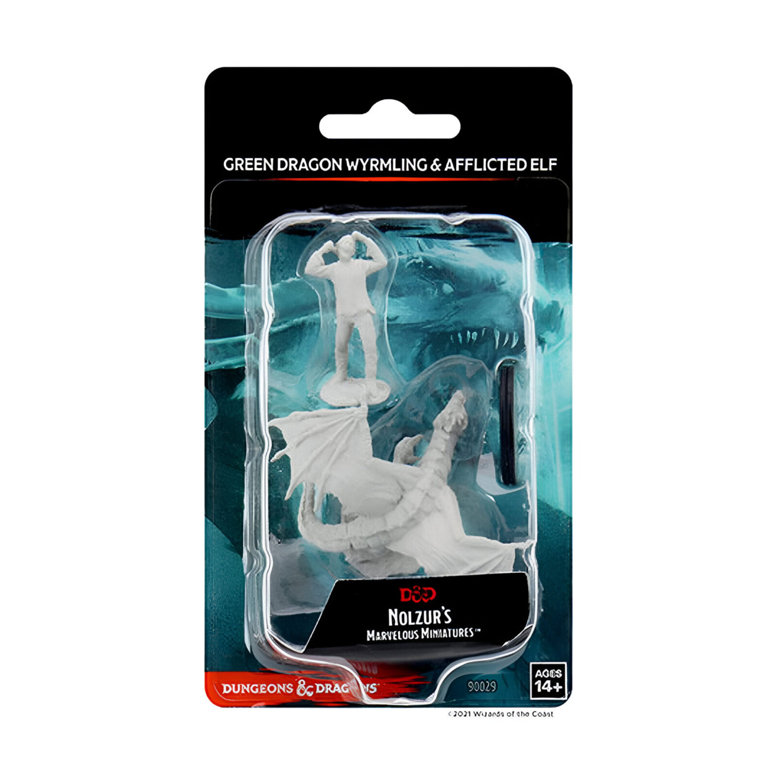 Wizkids – D&D Nolzurs Marvelous Miniatures: Green Dragon Wyrmling & Afflicted Elf – Wave 11