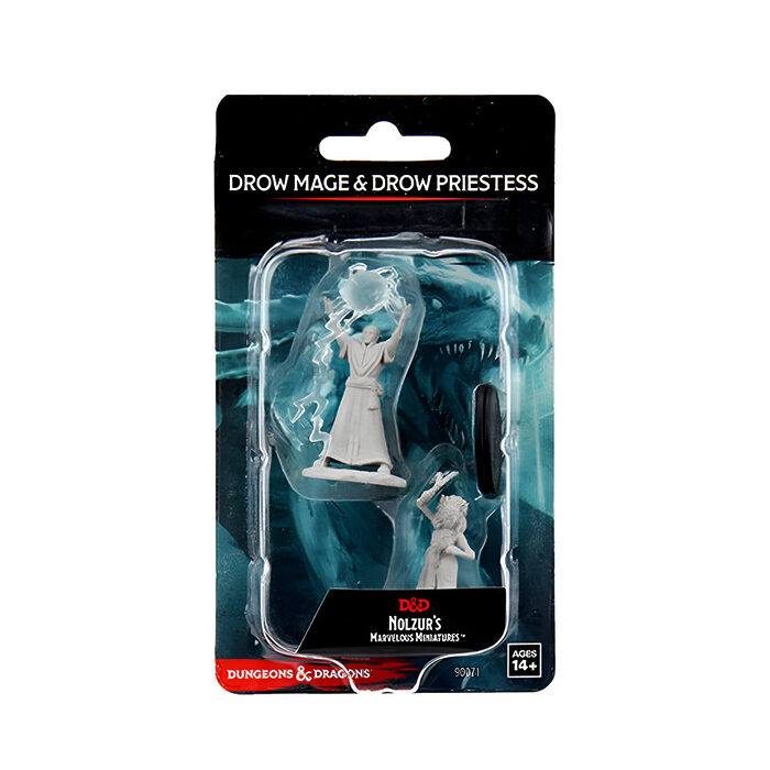 Wizkids – D&D Nolzurs Marvelous Miniatures: Drow Mage & Drow Priestess – Wave 12