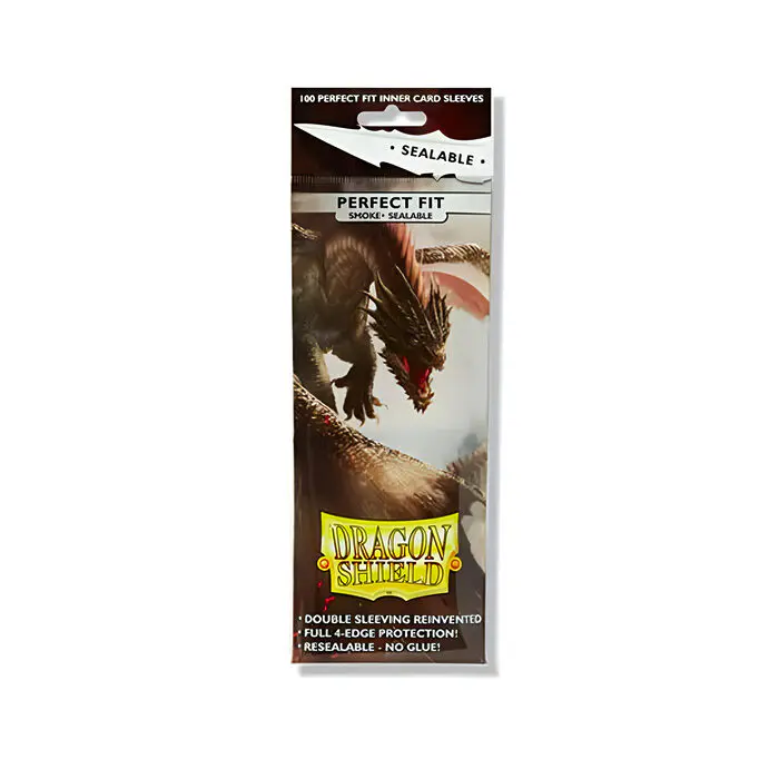 Dragon Shield – Perfect Fit Standard Size Sealable Sleeves 100pk – Smoke (15 Packs) 3