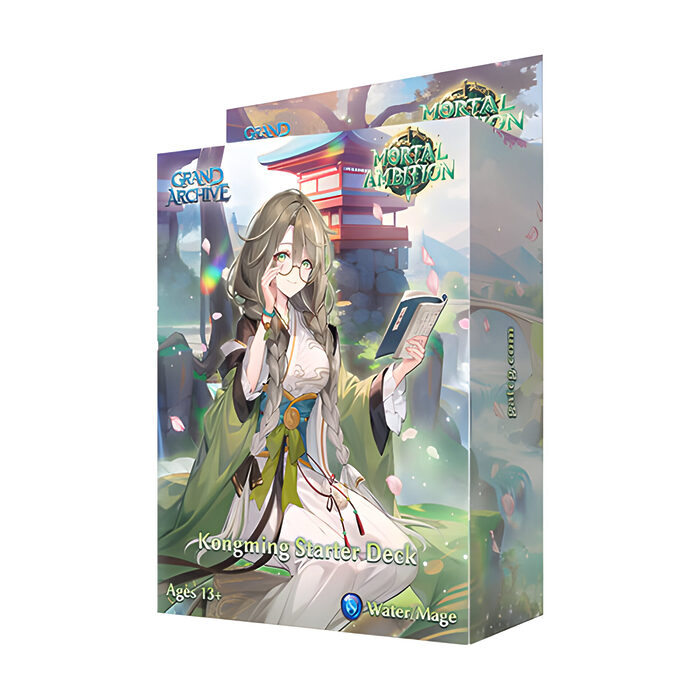 Grand Archive TCG – Mortal Ambition Starter Deck Display – Kongming (8 Packs)