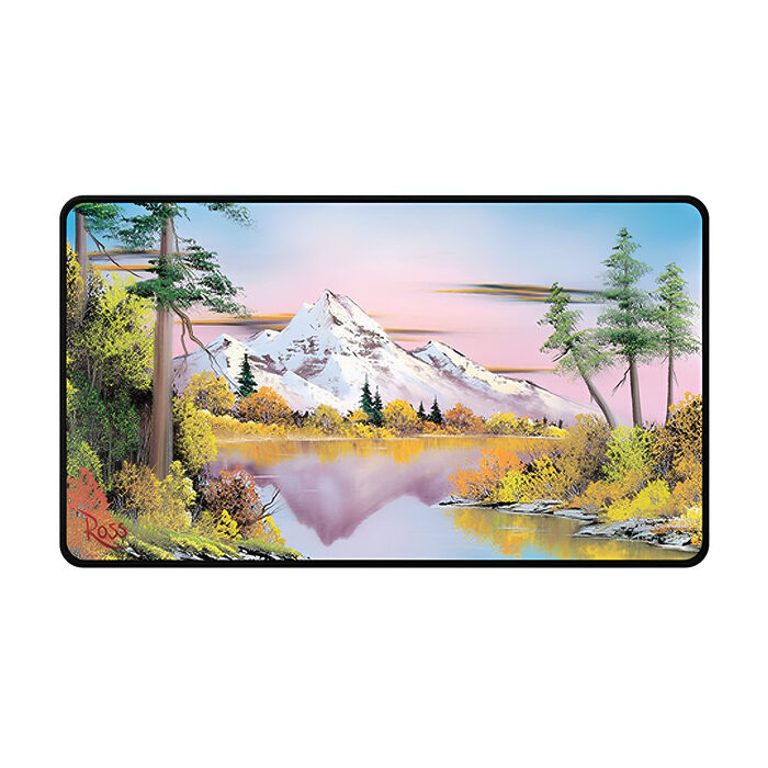 Ultra Pro – Bob Ross Mighty Mountain Lake – Black Stitched Playmat