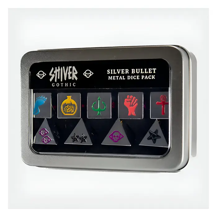 Shiver Gothic – Silver Bullet Metal Dice Pack 3