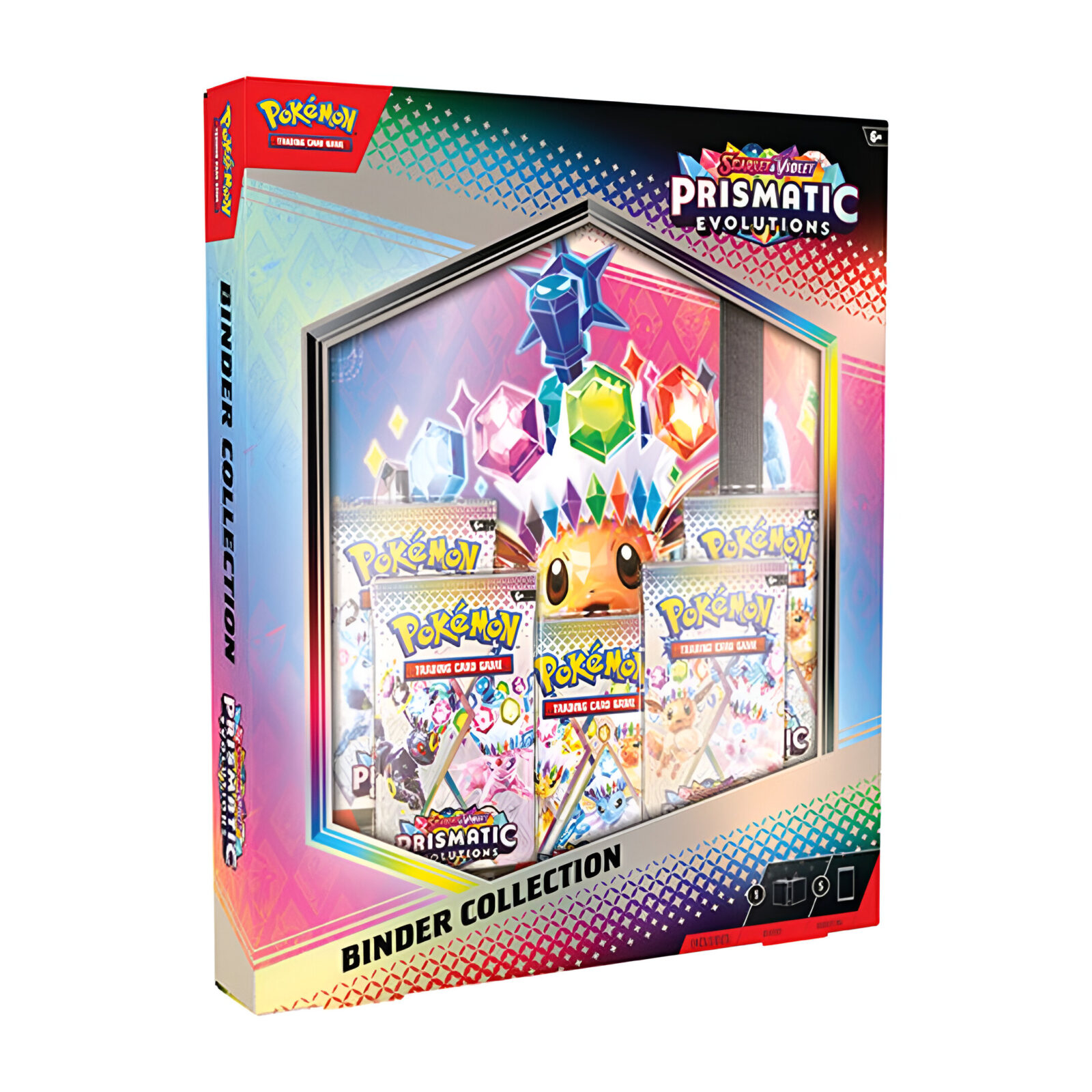 Pokemon TCG: Scarlet & Violet 8.5 Prismatic Evolution – Binder Collection (6 Packs)