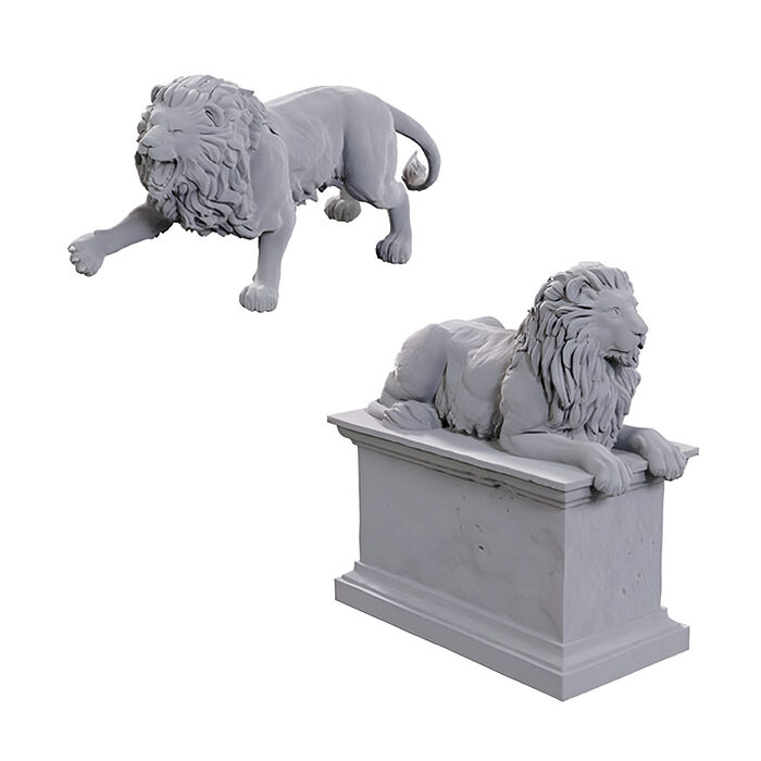 Wizkids – Deep Cuts Miniatures: Stone Lion/Animated Stone Lion – Wave 24