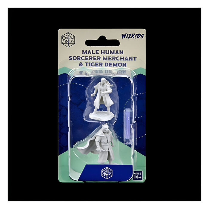 Wizkids – Critical Role Miniatures: Male Human Sorcerer Merchant & Tiger Demon