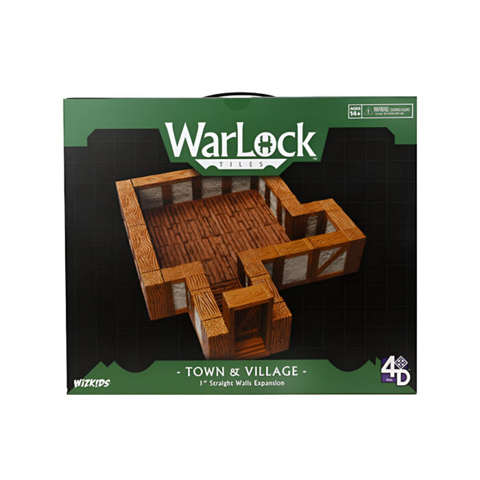 Wizkids – WarLock Tiles: Expansion Pack – 1 in. Town & Village Straight Walls