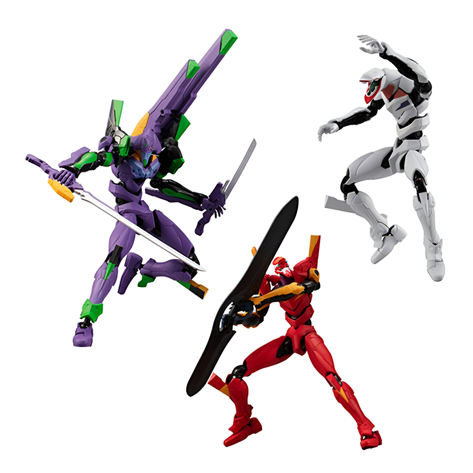 Bandai Shokugan – EVA-FRAME-EX: Neon Genesis Evangelion Mass Production EVA 3pc Set