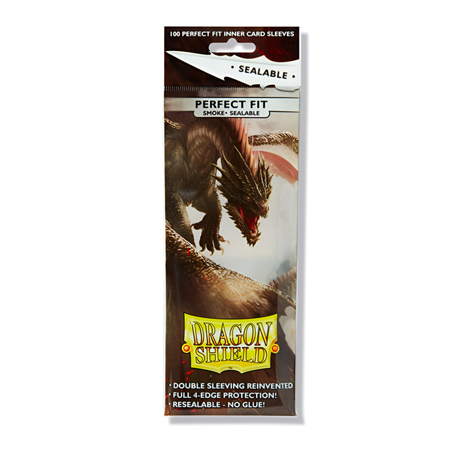 Dragon Shield – Perfect Fit Standard Size Sealable Sleeves 100 Pack – Smoke