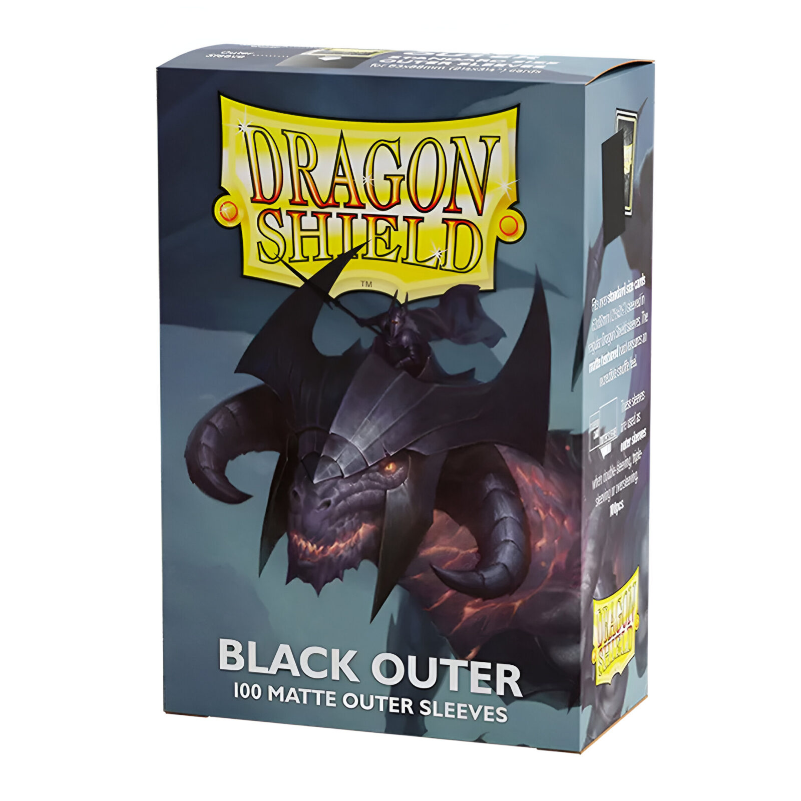 Dragon Shield – Standard Size Outer Sleeves 100 Pack – Matte Black