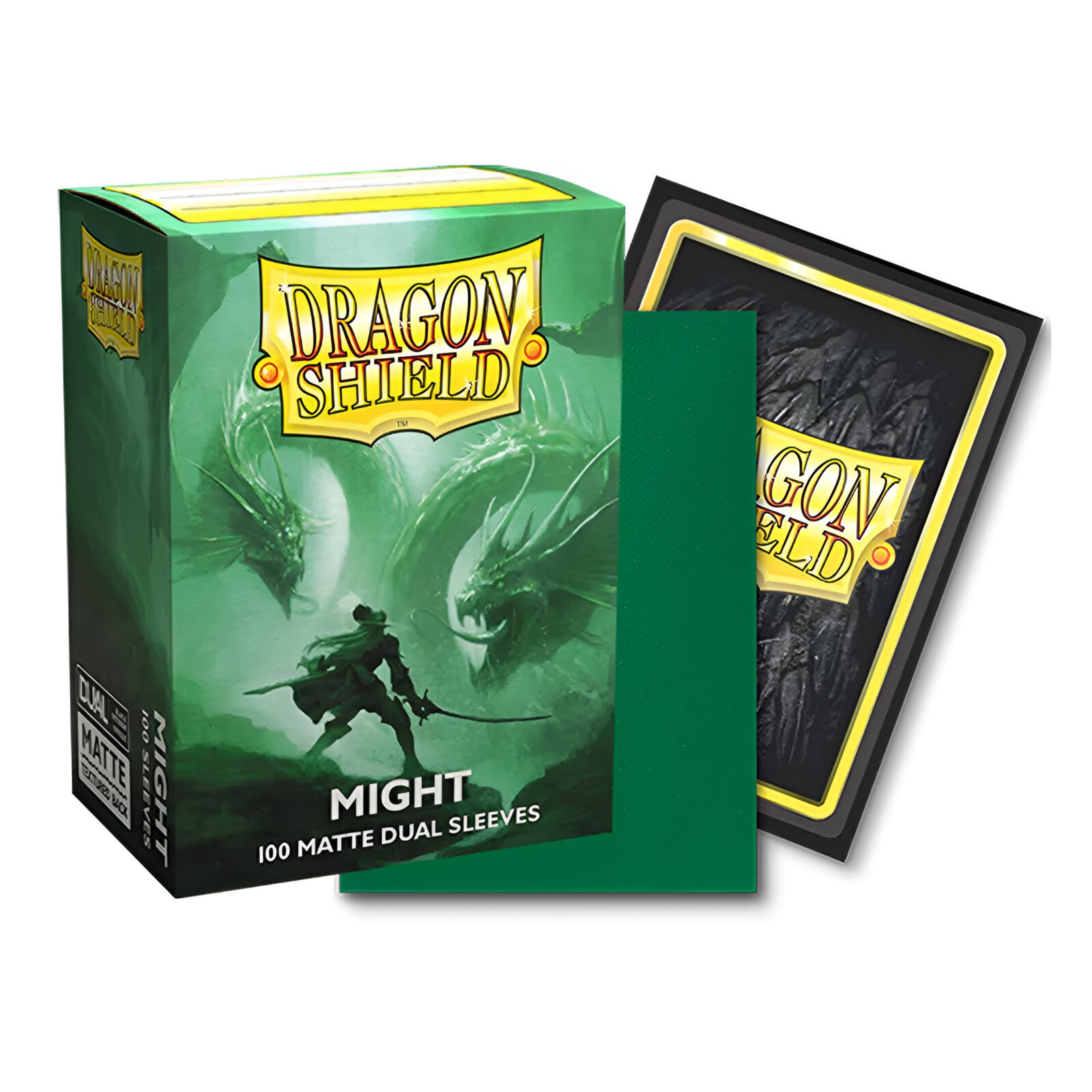 Dragon Shield – Dual Matte Standard Size Sleeves 100 Pack – Might Green 3