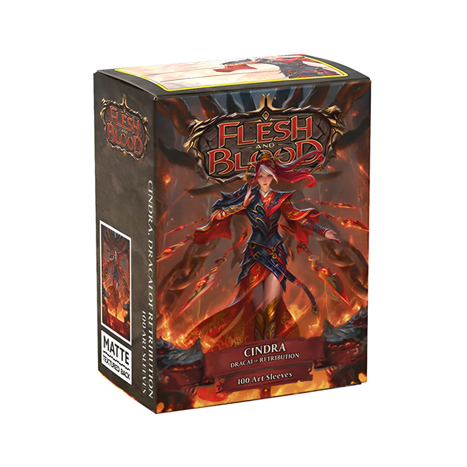 Dragon Shield – Matte Standard Size Sleeves 100 Pack – Flesh & Blood Cindra