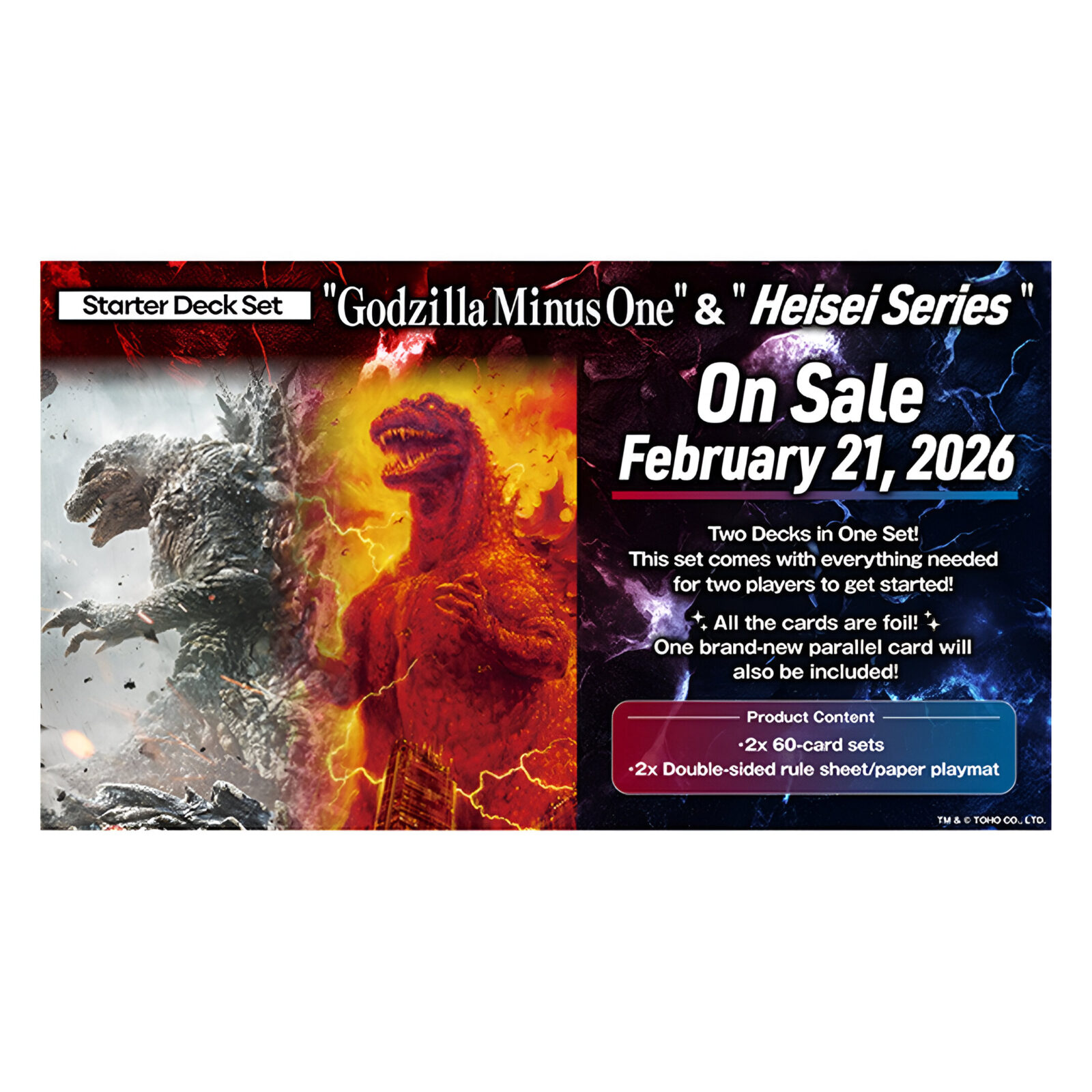 Godzilla – Godzilla Minus One & Heisei Series Starter Deck Set